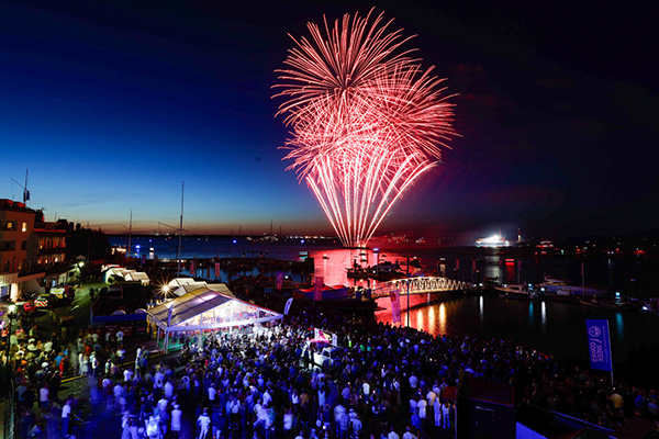 The fireworks spectacle marks the end of North Sails Cowes Week 2026